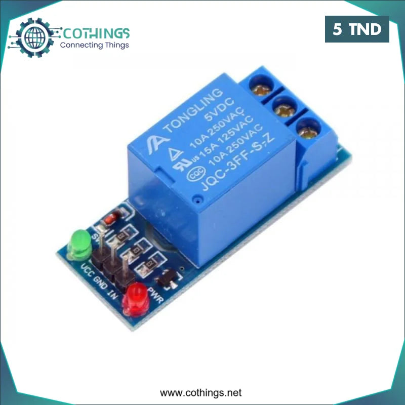 Acheter Module de relais 1 canal 5V en Tunisie -  Disponible au meilleur prix sur CoThings
