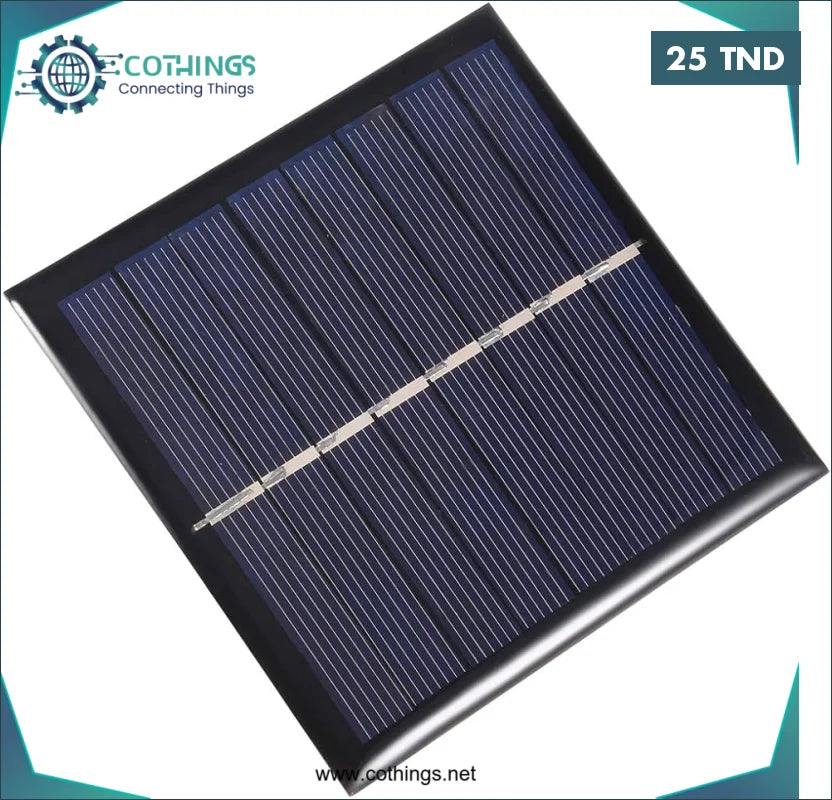 Acheter Panneau Solaire époxy monocristallin 70 * 70mm 3V 200mA en Tunisie -  Disponible au meilleur prix sur CoThings
