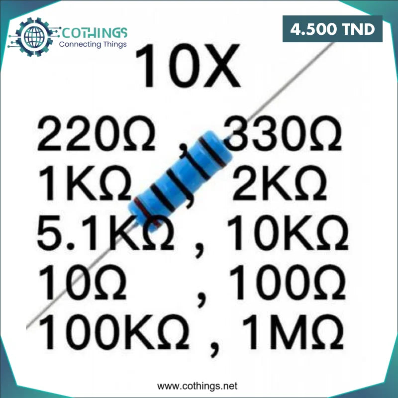 Acheter Paquet de résistance 100pcs E4-3 en Tunisie -  Disponible au meilleur prix sur CoThings