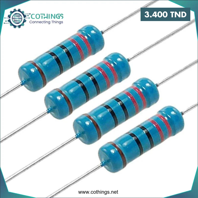 Acheter Paquet de résistance 60pcs (Résistance à film métallique de ruban adhésif 1 / 4W 1%) en Tunisie -  Disponible au meilleur prix sur CoThings