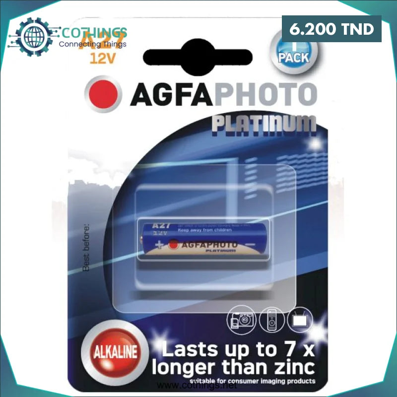 Acheter Pile AGFAPHOTO Platinuim A27 12V ALKALINE en Tunisie -  Disponible au meilleur prix sur CoThings