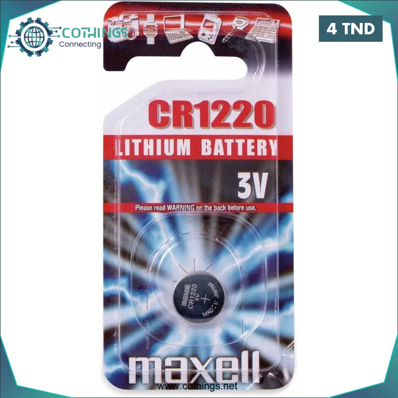 Acheter Pile CR1220 3V Maxell en Tunisie -  Disponible au meilleur prix sur CoThings