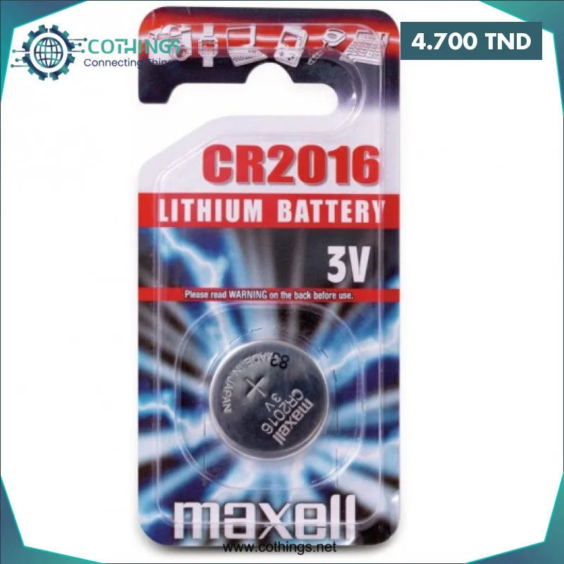 Acheter Pile CR2016 Maxell 3V en Tunisie -  Disponible au meilleur prix sur CoThings