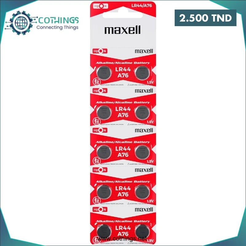 Acheter Pile LR44 (A76) Maxell (1pcs) en Tunisie -  Disponible au meilleur prix sur CoThings