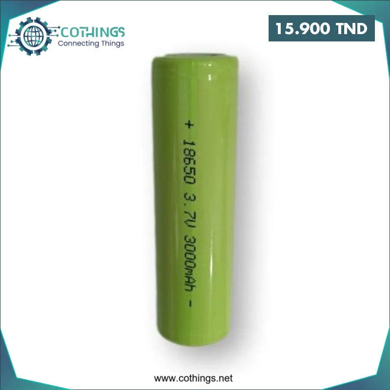 Acheter PILE RECHARGEABLE 3.7V 18650 3000mah en Tunisie -  Disponible au meilleur prix sur CoThings
