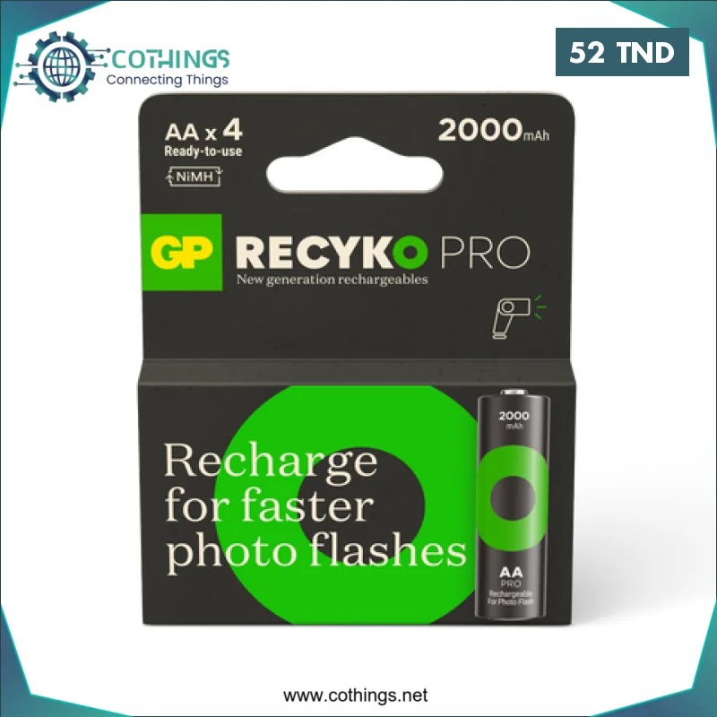 Acheter PILE RECHARGEABLE PRO PHOTO AA 2000 MAH BP4 en Tunisie -  Disponible au meilleur prix sur CoThings