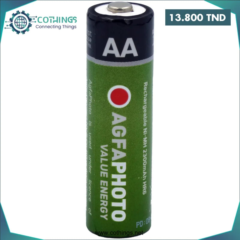 Acheter Piles AA HR06 Rechargeables Instant Energy 2300mAh AGFA (1pcs) en Tunisie -  Disponible au meilleur prix sur CoThings
