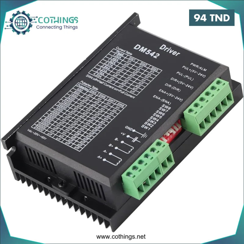 Acheter Pilote de moteur pas à pas numérique 2 phases, pour NEMA série 17, 23, 34 DM542 en Tunisie -  Disponible au meilleur prix sur CoThings
