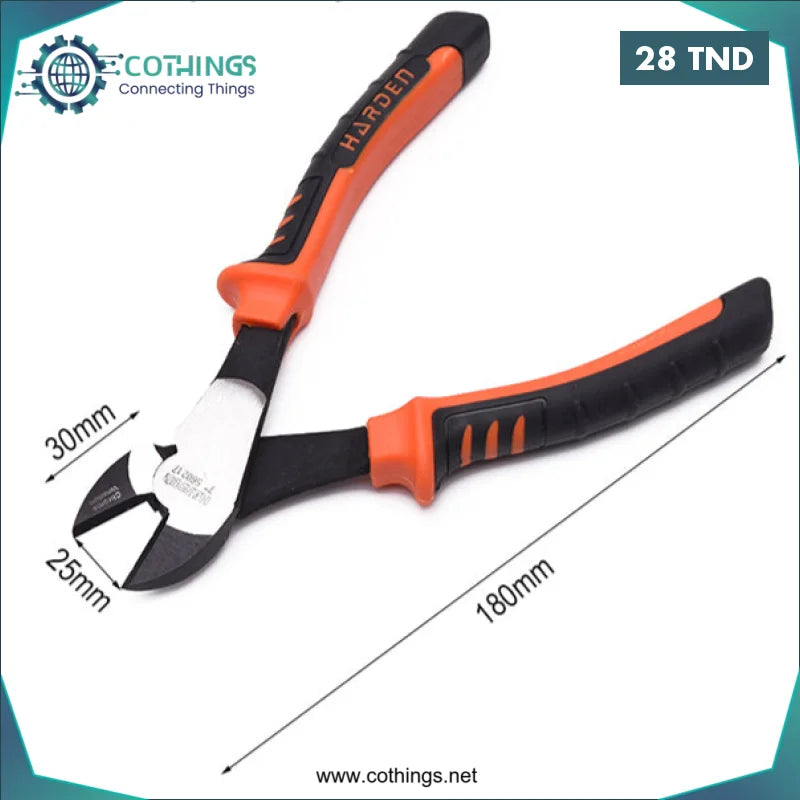 Acheter Pince coupante diagonale professionnelle Harden de 180mm en Tunisie -  Disponible au meilleur prix sur CoThings