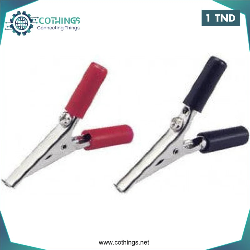 Acheter Pince crocodile rouge 4mm longueur 47mm en Tunisie -  Disponible au meilleur prix sur CoThings