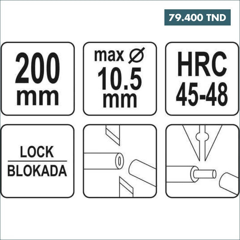 Acheter Pince a denuder multifonction 200mm  YT-19682 en Tunisie -  Disponible au meilleur prix sur CoThings