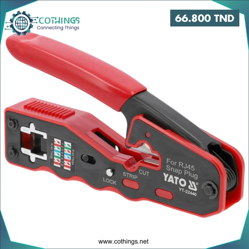 Acheter Pince A Sertir Pour Connecteur RJ45 135mm YATO en Tunisie -  Disponible au meilleur prix sur CoThings