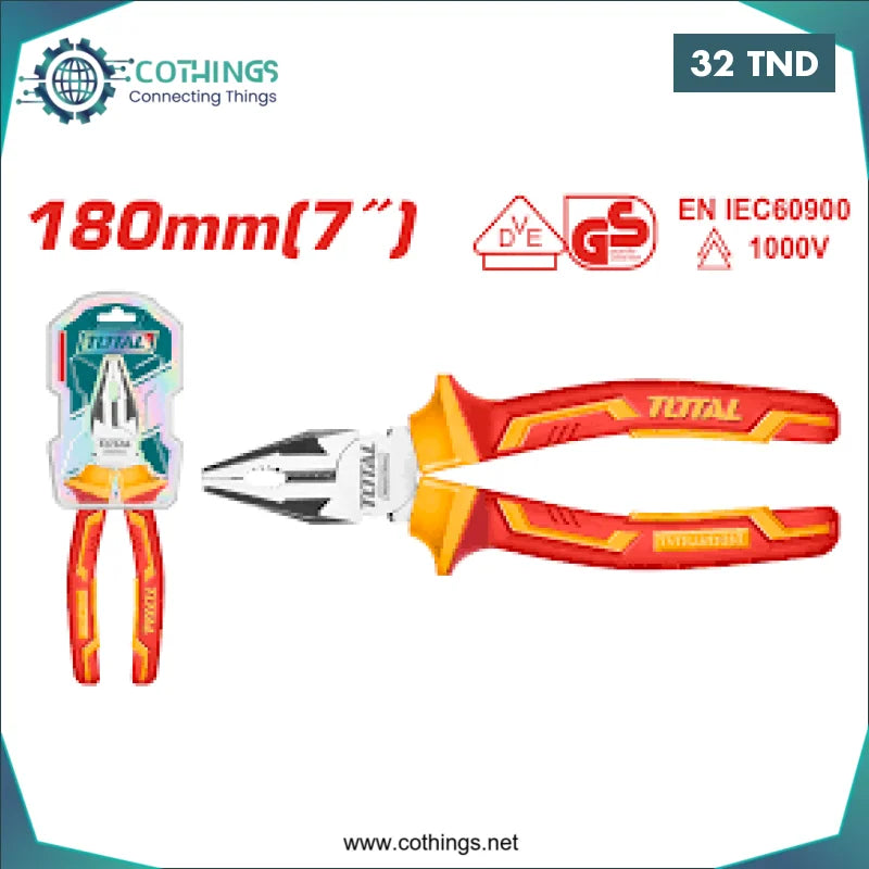 Acheter Pince Universelle Isole 1000V 180mm TOTAL en Tunisie -  Disponible au meilleur prix sur CoThings