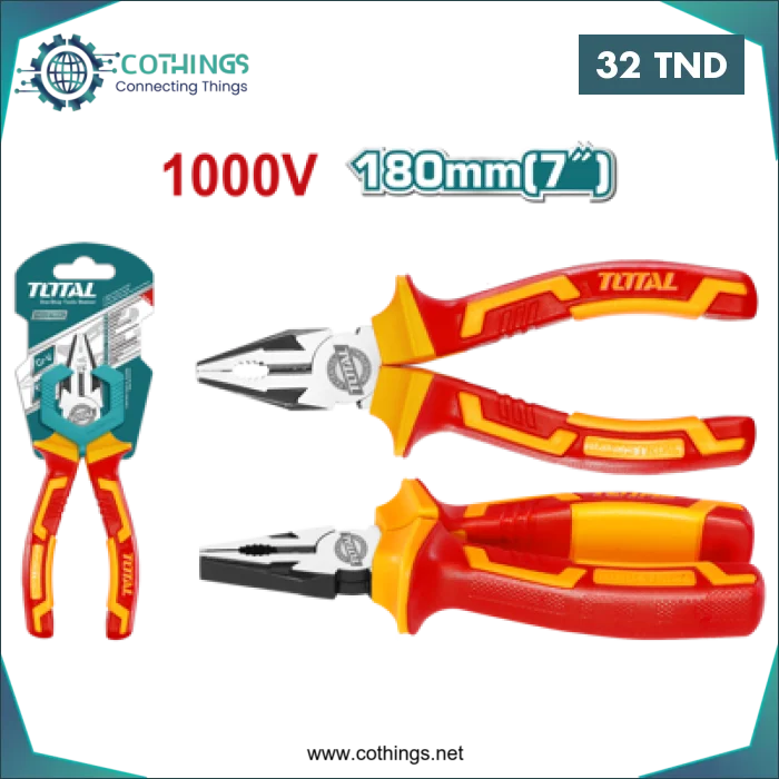 Acheter Pince universelle isolée 1000V 180mm Total en Tunisie -  Disponible au meilleur prix sur CoThings
