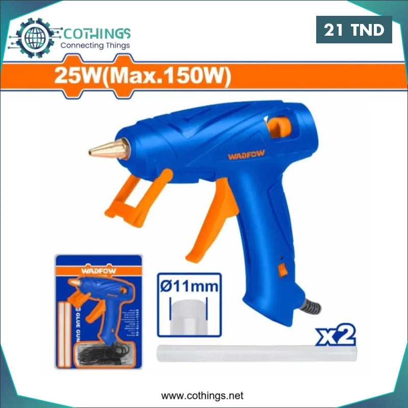 Acheter Pistolet à colle 150W + 2 baton Wadfow WGL3608 en Tunisie -  Disponible au meilleur prix sur CoThings