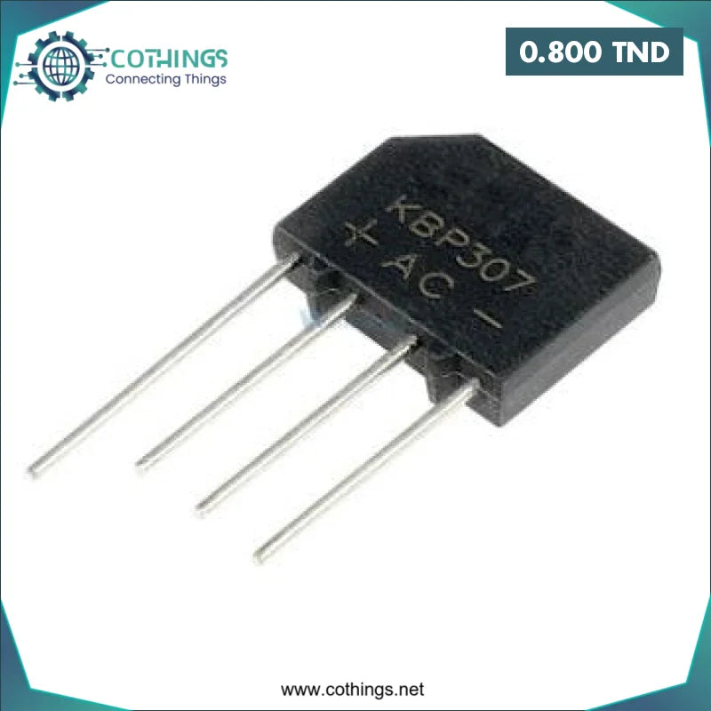 Acheter Pont redresseur a diode 3A700V - KBP307 en Tunisie -  Disponible au meilleur prix sur CoThings