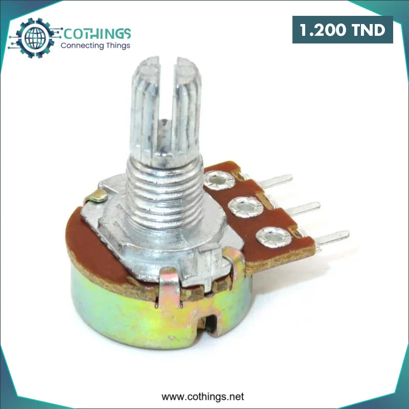 Acheter Potentiomètre 15mm Axe 100K en Tunisie -  Disponible au meilleur prix sur CoThings