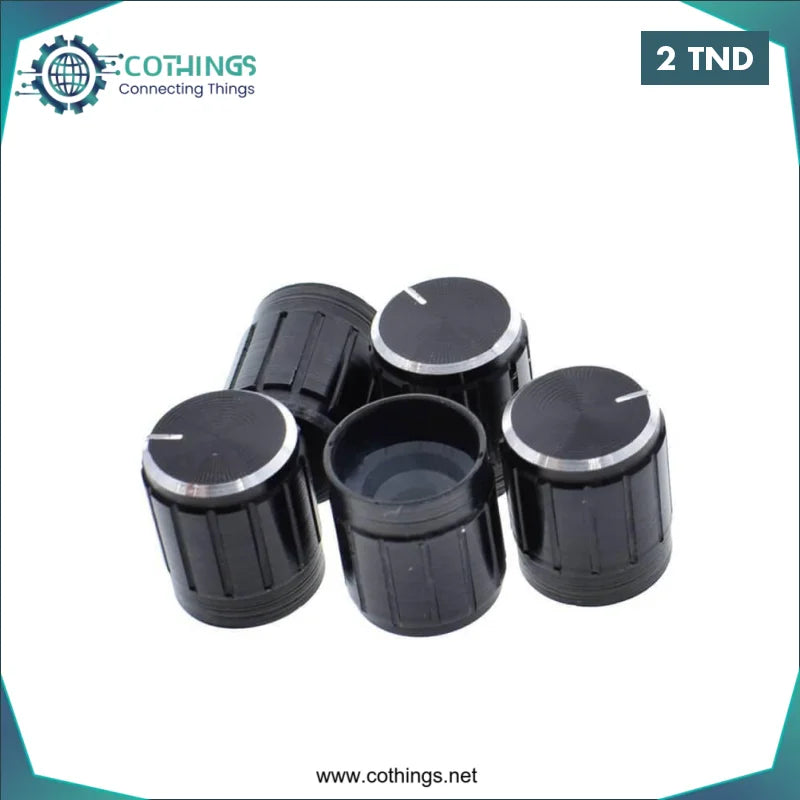 Acheter Potentiomètre bouton en alliage d’aluminium capuchon de commutateur rotatif diamètre intérieur 6 mm en Tunisie -  Disponible au meilleur prix sur CoThings