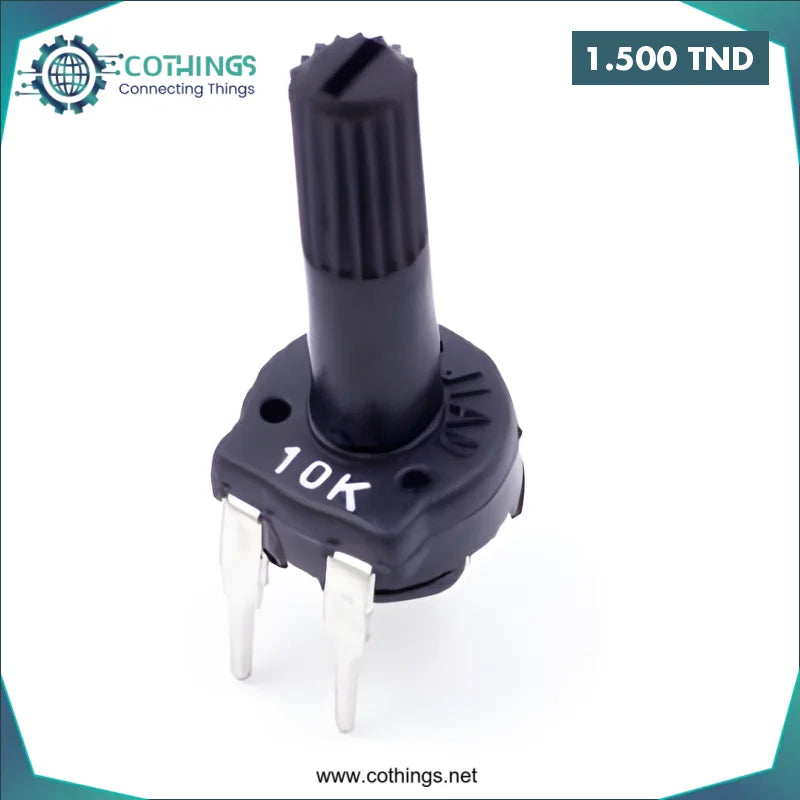 Acheter Potentiometre PT10-2 10K avec capuchon de 15 mm en Tunisie -  Disponible au meilleur prix sur CoThings