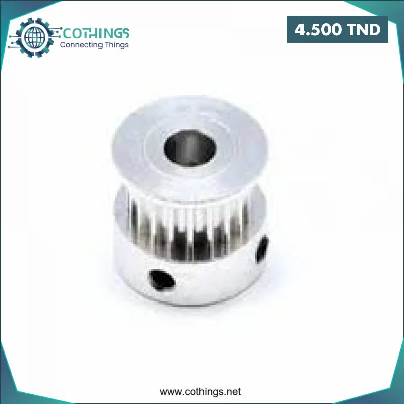 Acheter Poulie GT2 en aluminium à 16 dents avec alésage de 5 mm pour courroie de 6 mm en Tunisie -  Disponible au meilleur prix sur CoThings