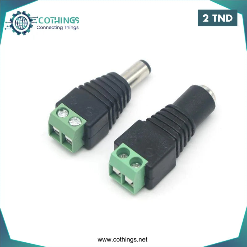Acheter Prises JACK 5.5 a visser Male +Femelle en Tunisie -  Disponible au meilleur prix sur CoThings