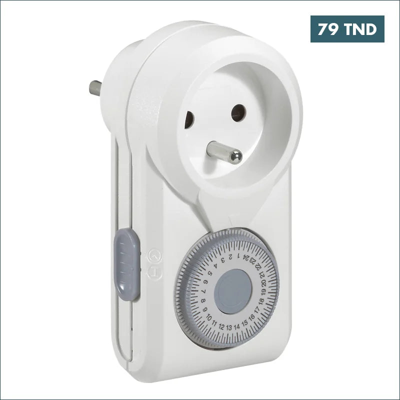 Acheter Programmateur ménager journalier Legrand avec fiche 2P+T et socle 2P+T 16A en Tunisie -  Disponible au meilleur prix sur CoThings
