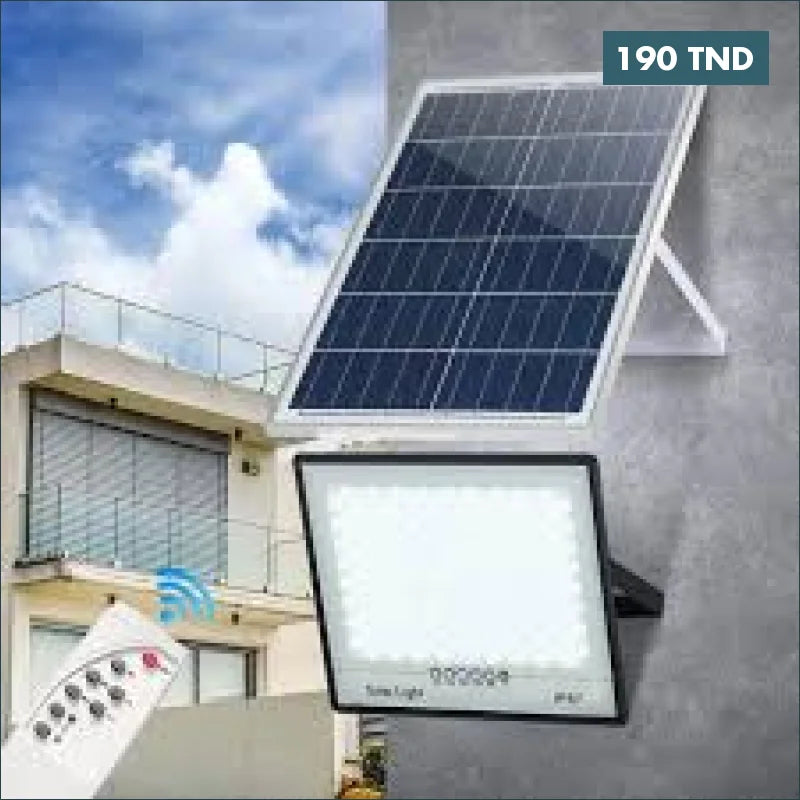 Acheter Projecteur Solaire LED Étanche Détecteur Lumière Avec Télécommande 100w avec telecommande en Tunisie -  Disponible au meilleur prix sur CoThings