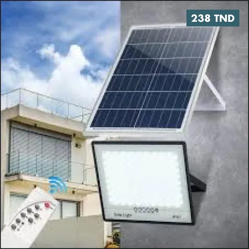 Acheter Projecteur Solaire LED Étanche Détecteur Lumière Avec Télécommande 200w avec telecommande en Tunisie -  Disponible au meilleur prix sur CoThings
