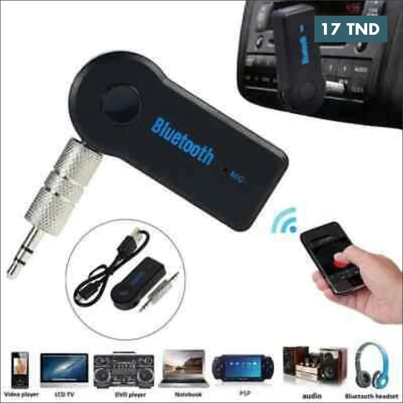 Acheter  Récepteur Audio Bluetooth BT450 – Jack AUX 3,5 mm & Micro Intégré en Tunisie -  Disponible au meilleur prix sur CoThings