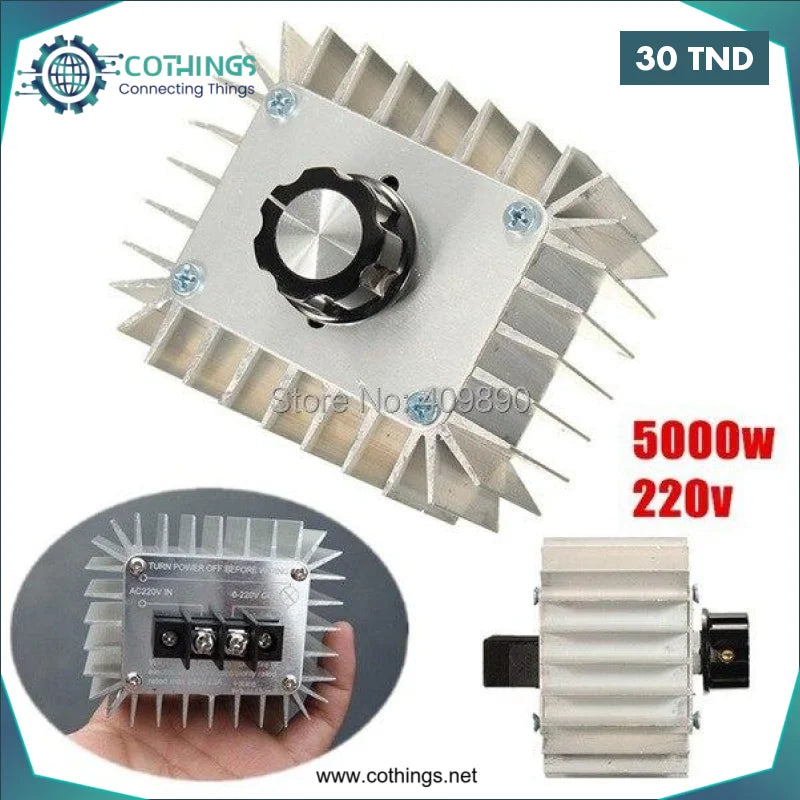 Acheter Régulateur de tension AC 220V 5000W, sortie 0-220V en Tunisie -  Disponible au meilleur prix sur CoThings