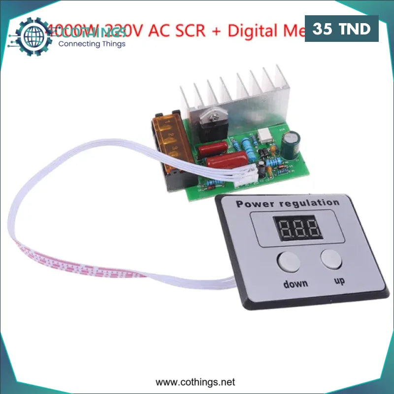Acheter Régulateur de tension électrique 4000W 0-220V AC SCR, régulateur de vitesse du moteur, DimmeDC en Tunisie -  Disponible au meilleur prix sur CoThings