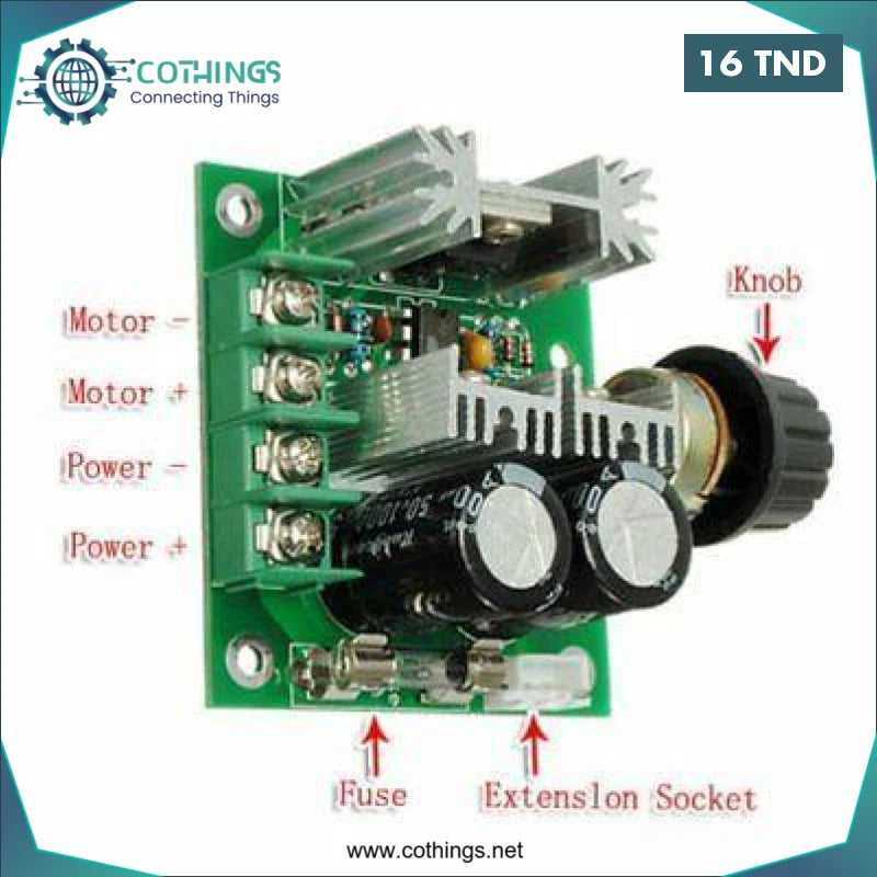 Acheter Regulateur de Vitesse PWM 12V-36VDC 10A en Tunisie -  Disponible au meilleur prix sur CoThings