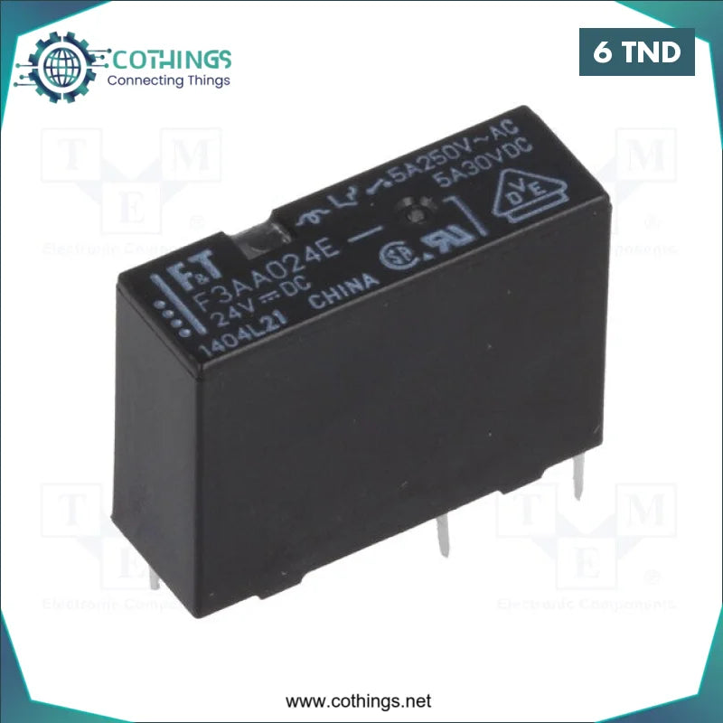 Acheter Relais FUJITSU F3AA024 24VDC 4Pin 5A 250VAC (pour carte chaudière chaffoteau et maury) en Tunisie -  Disponible au meilleur prix sur CoThings