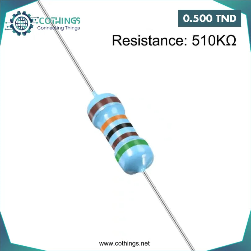 Acheter Résistance 510k 1/4W 1% (10 PCS) en Tunisie -  Disponible au meilleur prix sur CoThings