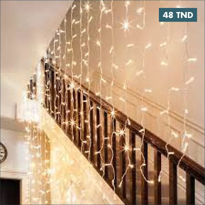Acheter Rideau lumineux Hauteur 3M LED lumière Blanc chaud en Tunisie -  Disponible au meilleur prix sur CoThings