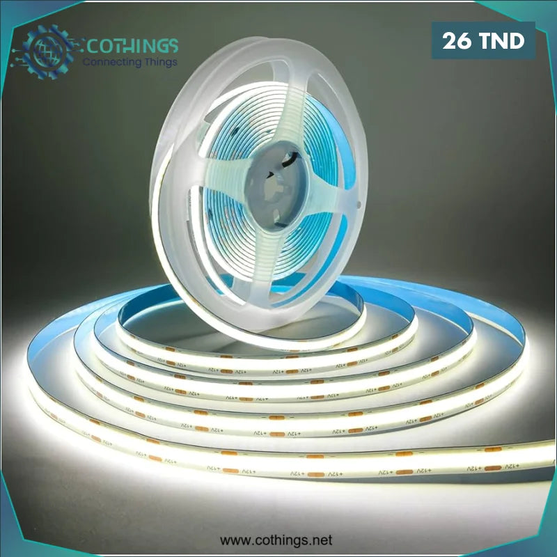 Acheter Ruban 5M COB 2V 6500K en Tunisie -  Disponible au meilleur prix sur CoThings