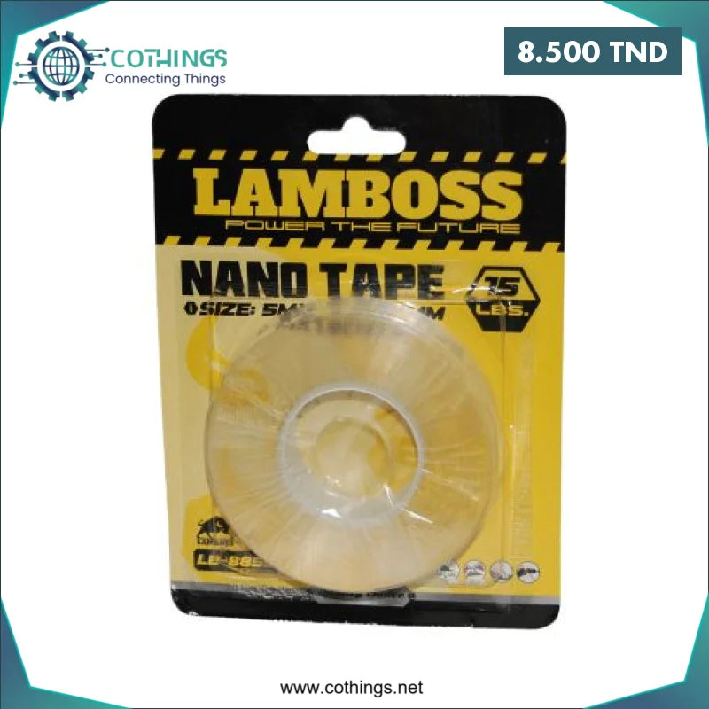 Acheter Scotch Ruban Adhésif Lamboss 3m Double Face Transparent 1.9cm X 3m en Tunisie -  Disponible au meilleur prix sur CoThings