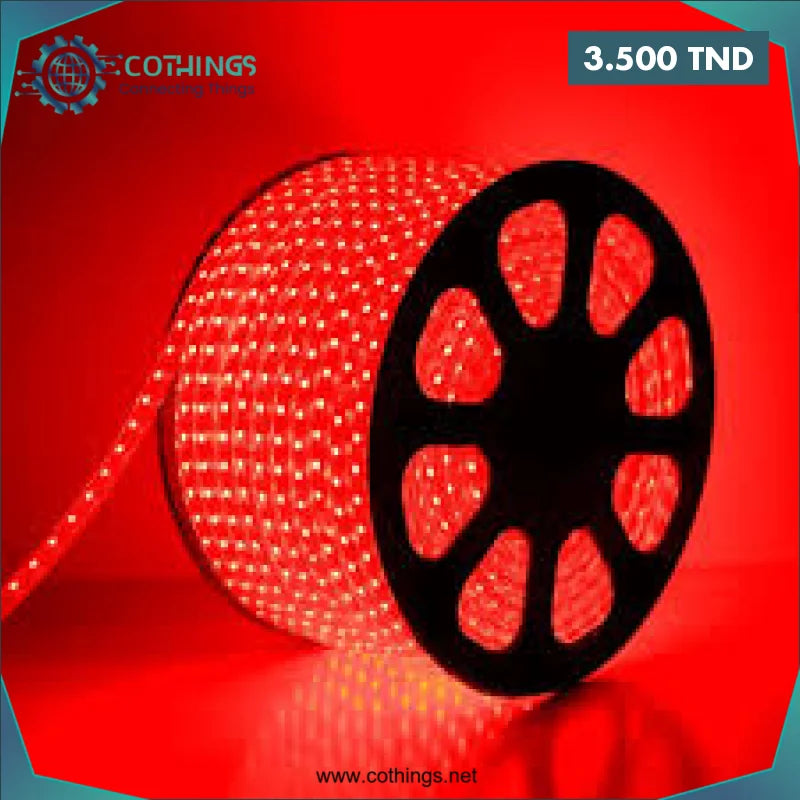 Acheter Ruban LED 3Ship Rouge 220V(1 Metre) en Tunisie -  Disponible au meilleur prix sur CoThings