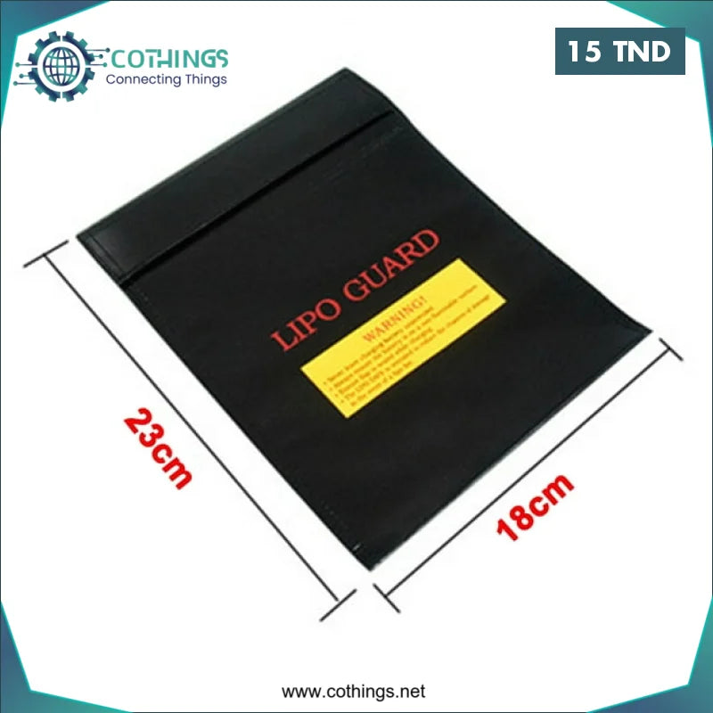Acheter Sac antidéflagrant pour batterie lithium (Taille : 180x230 mm) en Tunisie -  Disponible au meilleur prix sur CoThings