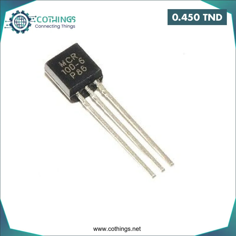 Acheter SCR (THT) MCR100-6 0.8A. 400V. boîtier TO-92 en Tunisie -  Disponible au meilleur prix sur CoThings