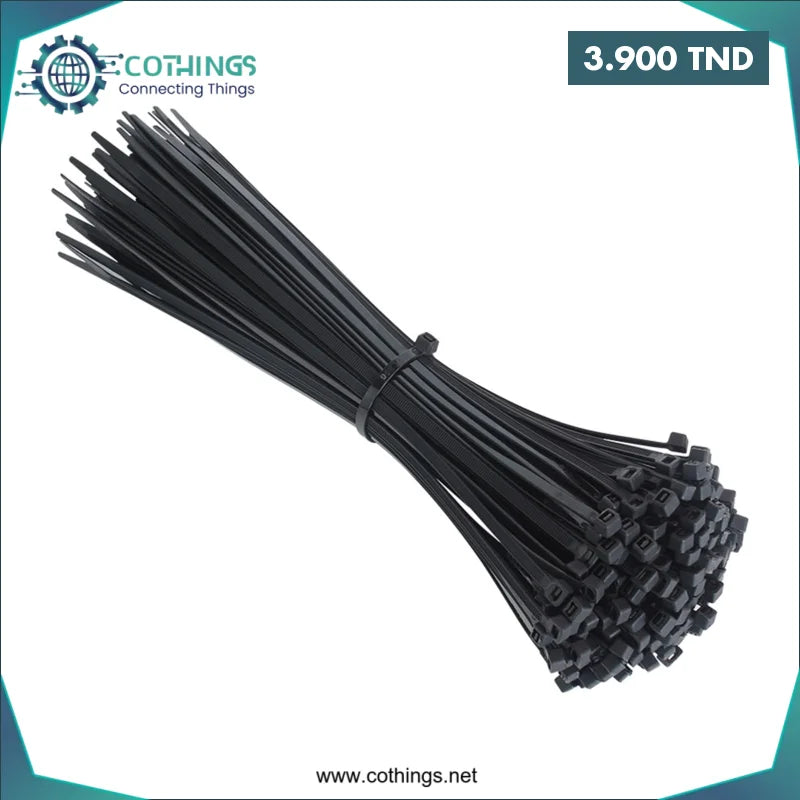 Acheter Serre Cable 4x200 mm Noir (100pcs) en Tunisie -  Disponible au meilleur prix sur CoThings
