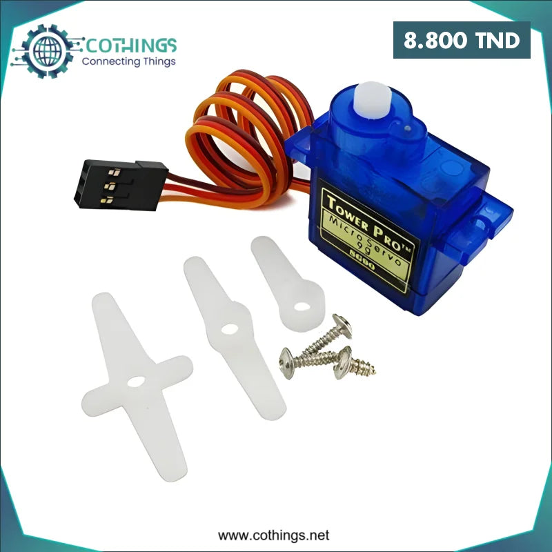 Acheter Servo SG90 360 degrés Rotation contenue en Tunisie -  Disponible au meilleur prix sur CoThings