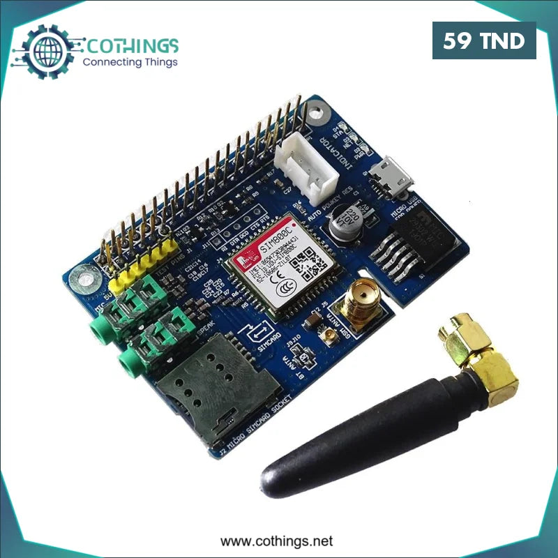 Acheter SIM800C GSM GPRS carte de développement Quad-bande avec une antenne SMA Micro Sim Slot pour Arduino en Tunisie -  Disponible au meilleur prix sur CoThings