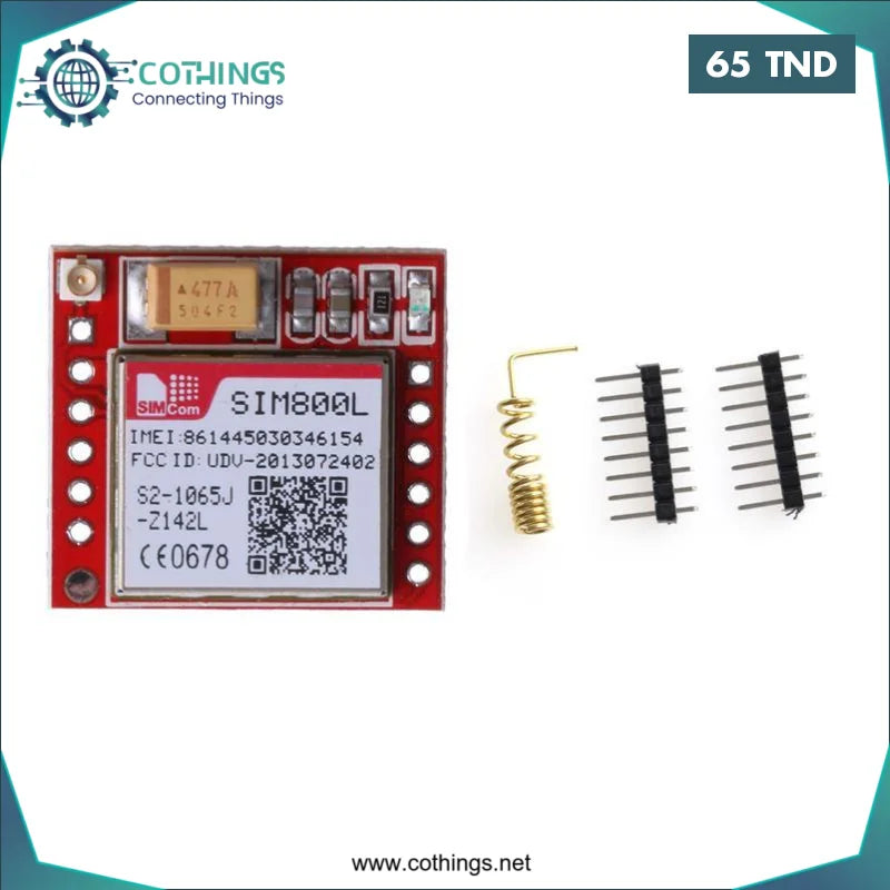Acheter SIM800L MODULE GPRS- GSM 3.7-4.5 VDC SIMCOM Original en Tunisie -  Disponible au meilleur prix sur CoThings