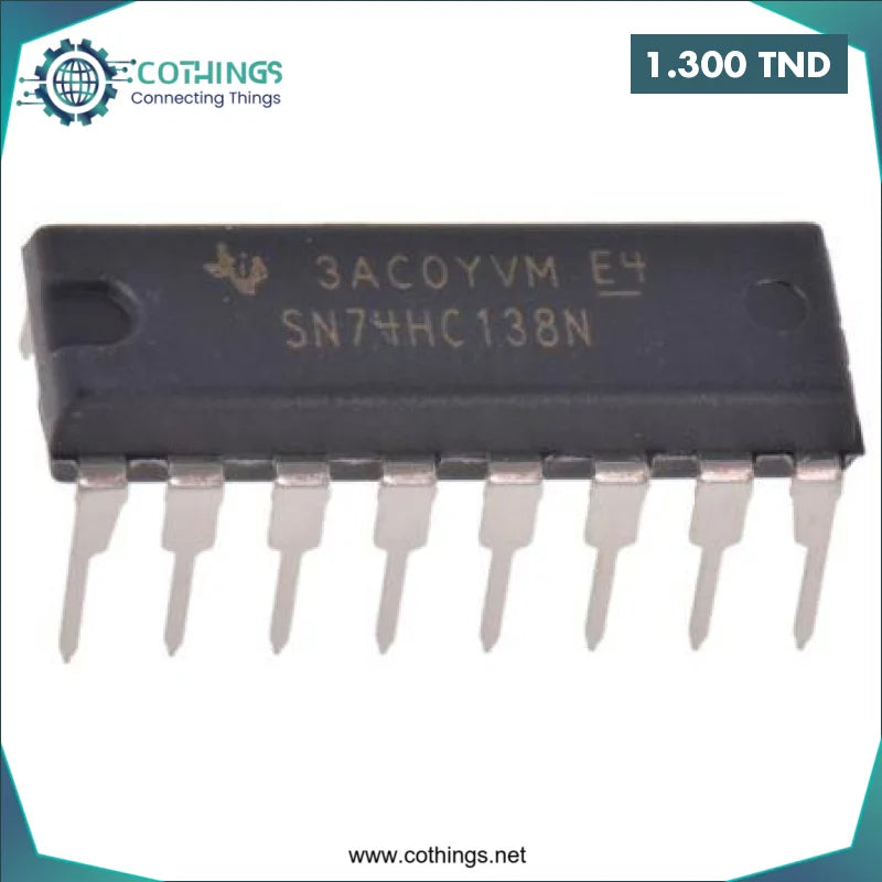 Acheter SN74HC138N Décodeurs/démultiplexeurs 3 lignes à 8 lignes 16-PDIP en Tunisie -  Disponible au meilleur prix sur CoThings