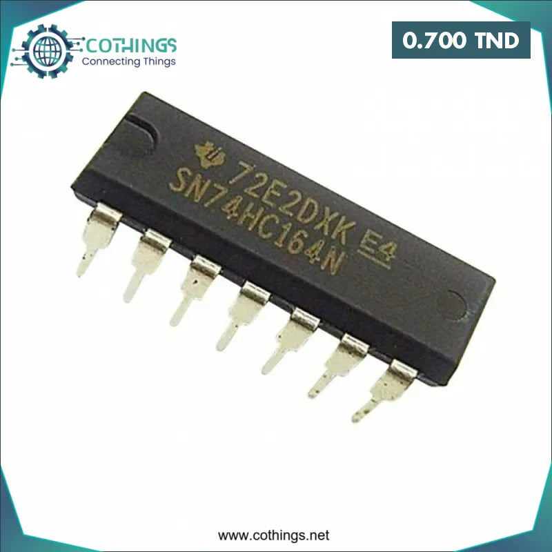 Acheter SN74HC164N Registre à décalage série 8 bits à sortie parallèle en Tunisie -  Disponible au meilleur prix sur CoThings