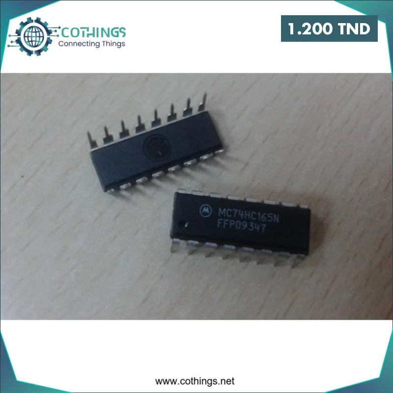 Acheter SN74HC165N - Registre à décalage DIP16 parallèle 8 bits en Tunisie -  Disponible au meilleur prix sur CoThings