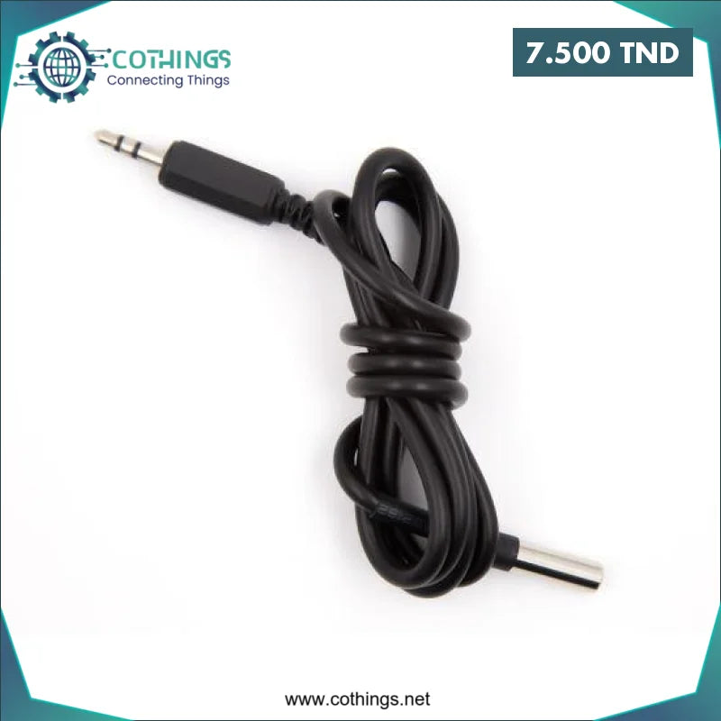Acheter Sonde thermique numérique étanche DS18B20 1m puce d’origine avec prise audio 3.5 mm en Tunisie -  Disponible au meilleur prix sur CoThings