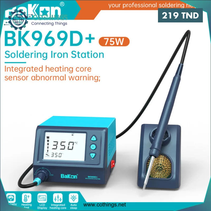 Acheter Station de soudage professionnelle Bakon BK969D Noyau chauffant T12 en Tunisie -  Disponible au meilleur prix sur CoThings