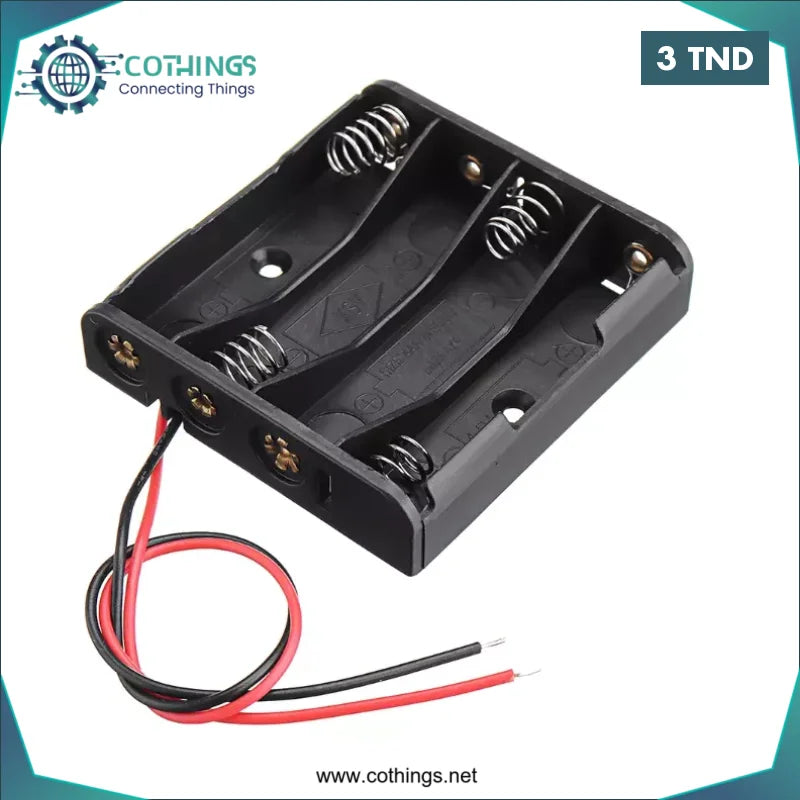Acheter support de 4 x PILE AA sans couvercle en Tunisie -  Disponible au meilleur prix sur CoThings